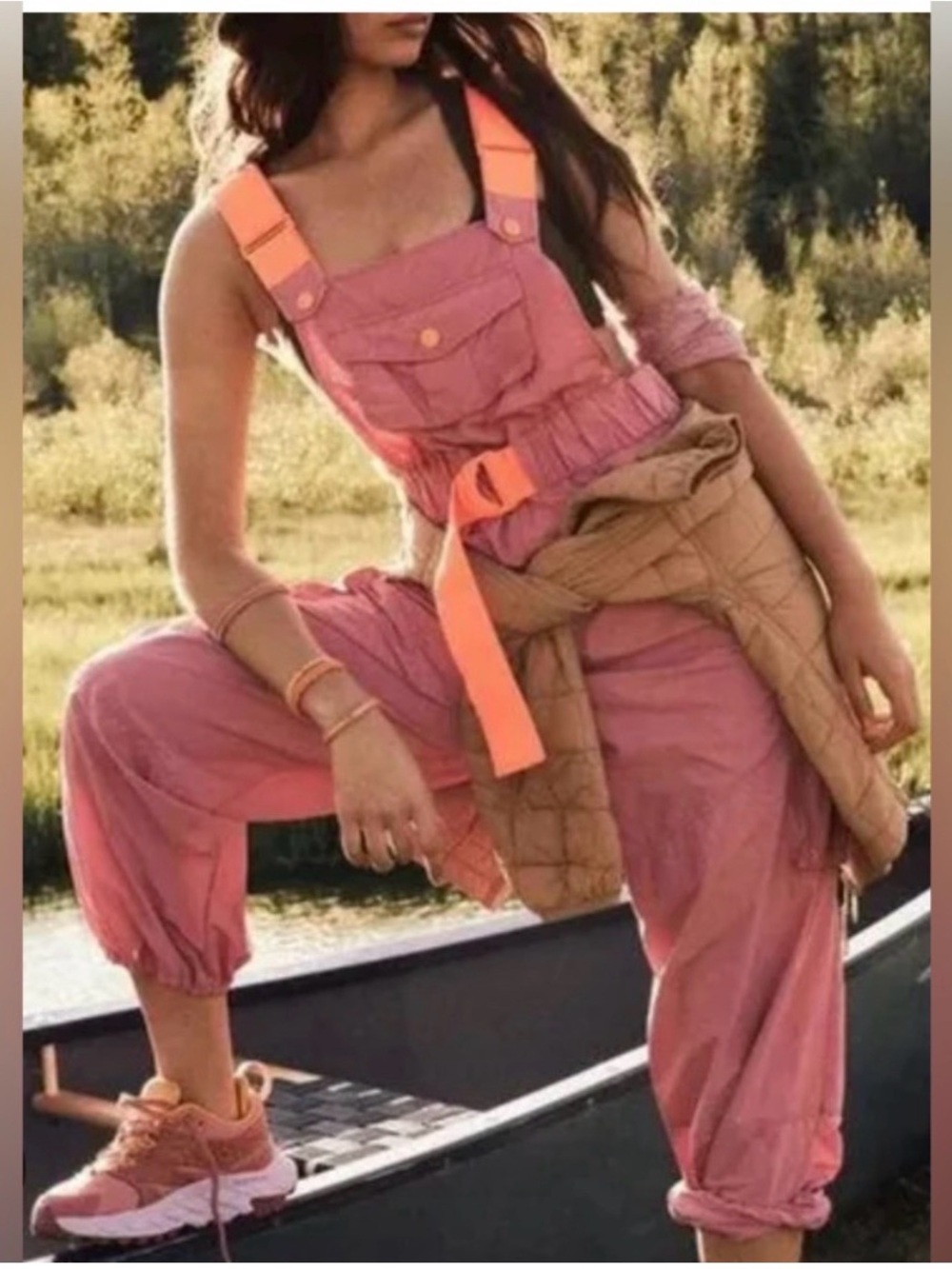 Free People Movement Morning Meadow Onesie Jumpsuit Overalls Sz M